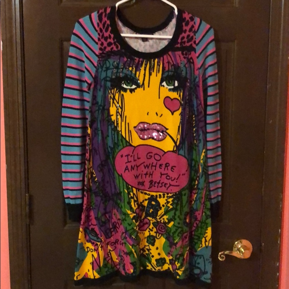 Betsy Johnson sweater dress, size small